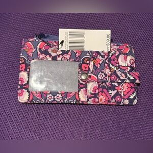 Vera Bradley Pink and Blue Floral Wallet